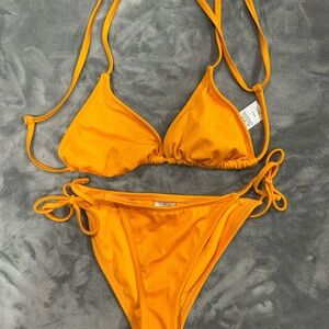 Vibrant Orange Bikini Set